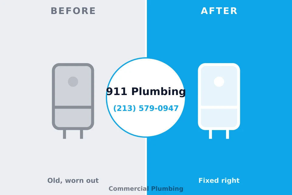Before and after: plumbing company Ellport, PA